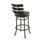 Armen Living Natya Swivel Counter or Bar Stool in Mocha Finish with Brown Faux Leather 840254333659 - alternate 8
